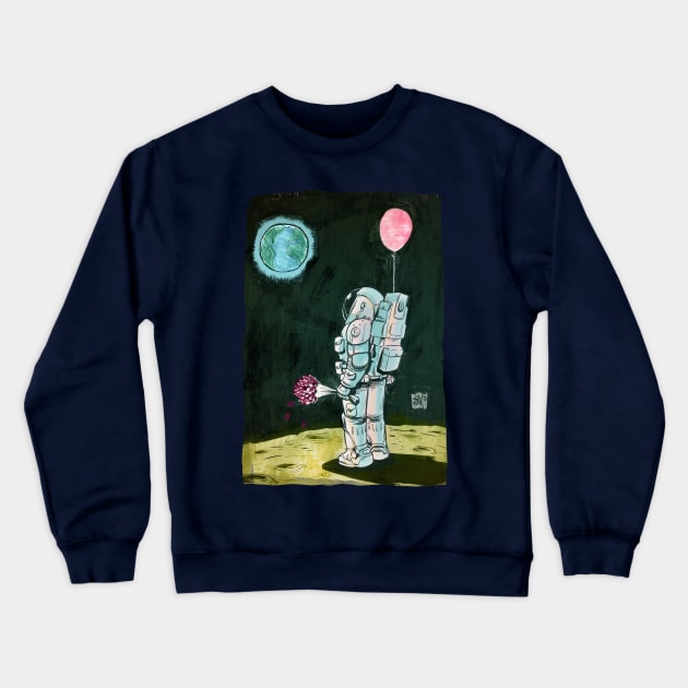 Astronaut Crewneck Sweatshirt by francoviglino